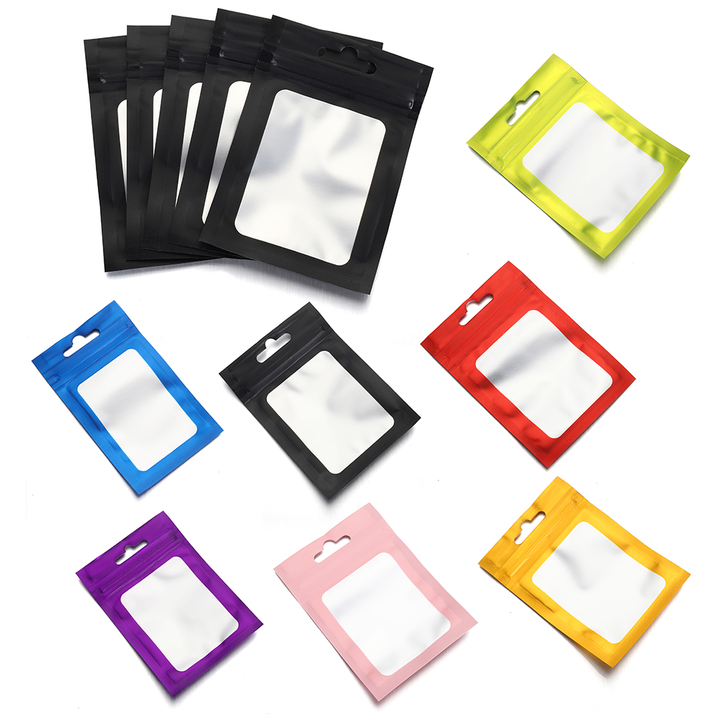 Food Storage Mylar Bags - 50pcs Colorful Mylar Bags Resealable Ziplock