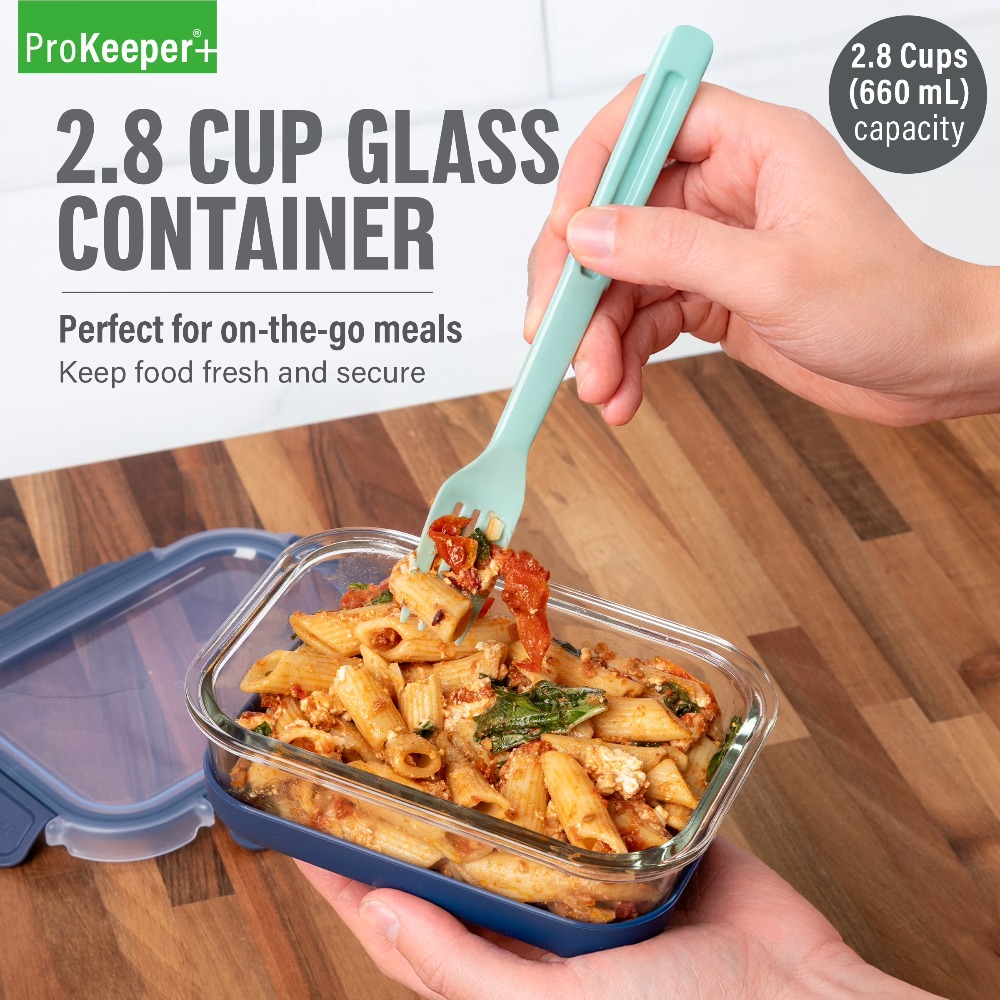 Food Storage Glass Box - 2.8 Cup Glass Food Storage Container