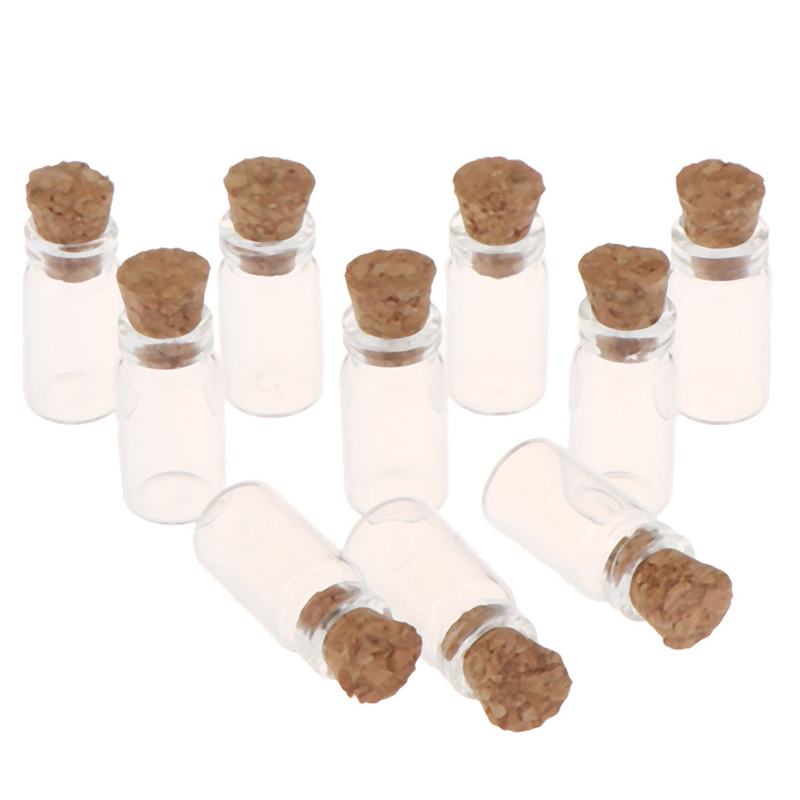 Food Storage Jars With Lids - 10Pcs 1:12 Dollhouse Miniature Glass Jars