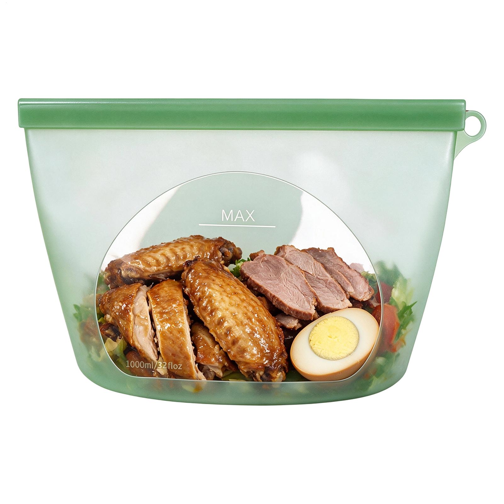 Food Storage Ziploc - Silicone Food Storage Bags 1000ml Oven