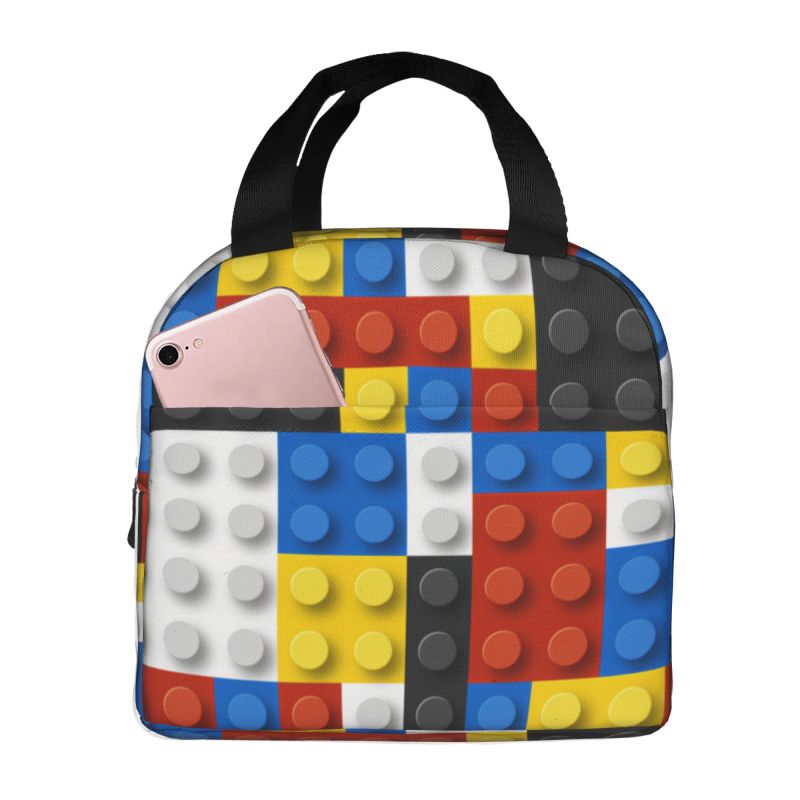 Food Storage Building - Custom Colorful Building Blocks Patern Thermal