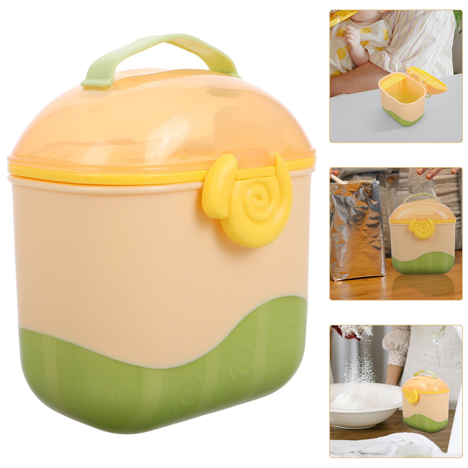 Food Storage Dispenser - Baby Multicompartment Portable Milk Powder Dispenser