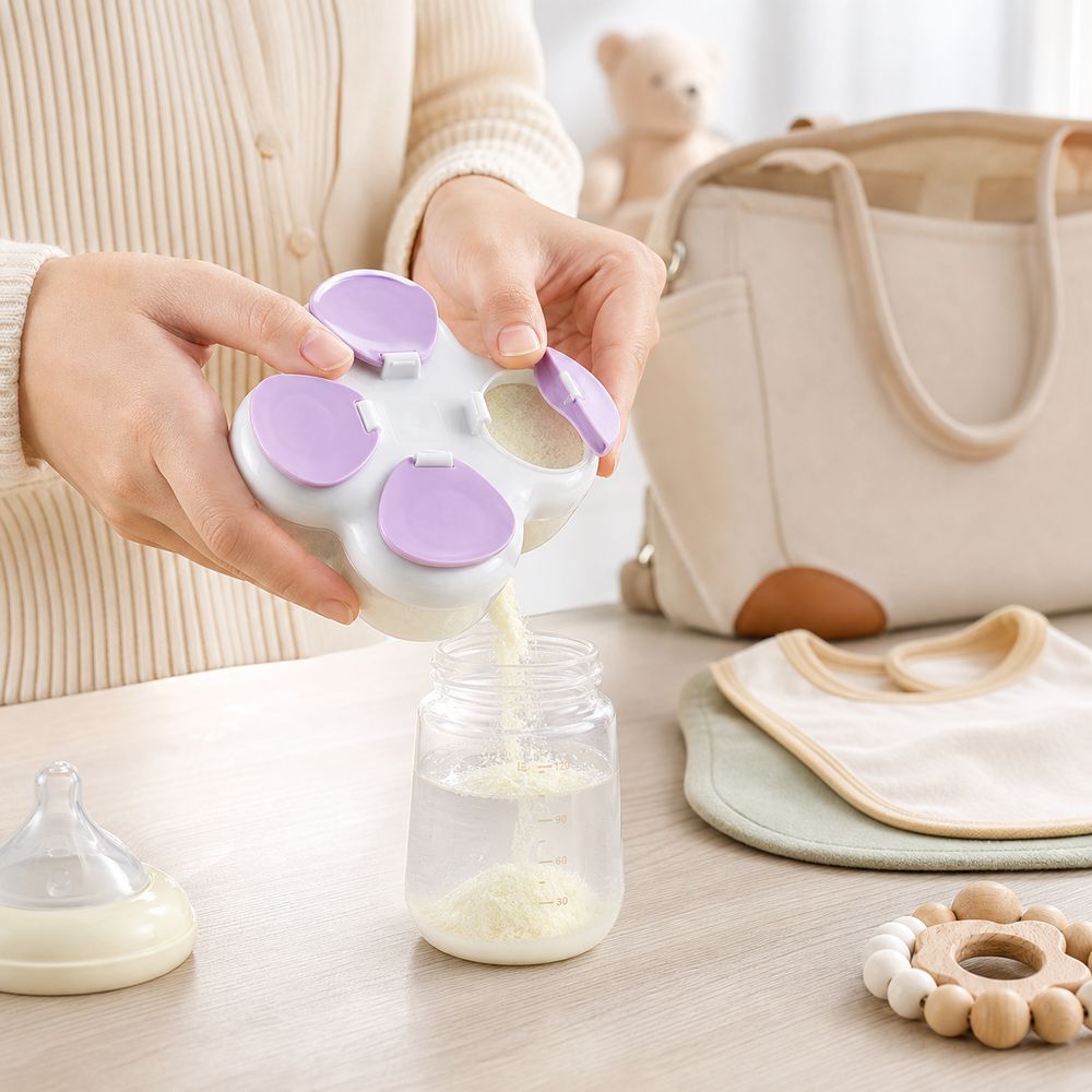Food Storage Dispenser - Partitioned Formula Dispenser 720ml 4 Compartments