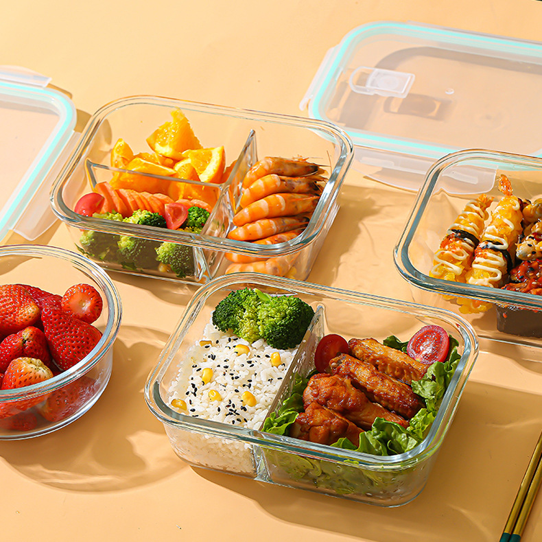 Food Storage Glass Box - Glass Fresh-Keeping Box high Borosilicate Heat-Resistant