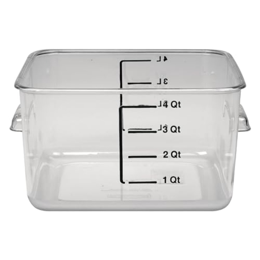 Food Storage 4 Quart - Space Saving Square Food Storage Container,