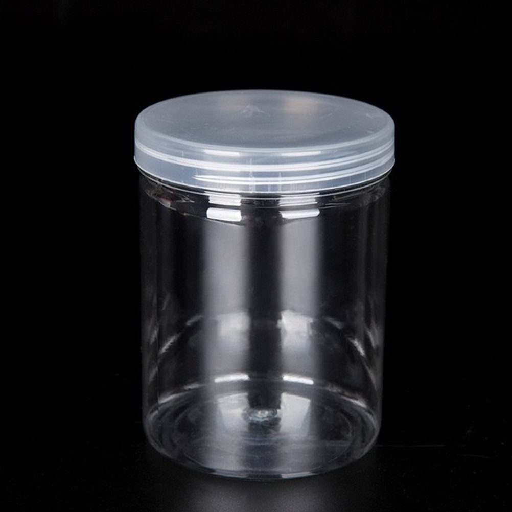 Food Storage Jars With Lids - 10Pcs Clear High-Grade Plastic Food Storage
