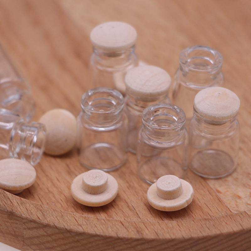 Food Storage Jars With Lids - 4Pcs 1:12 Dollhouse Miniature Glass Jars