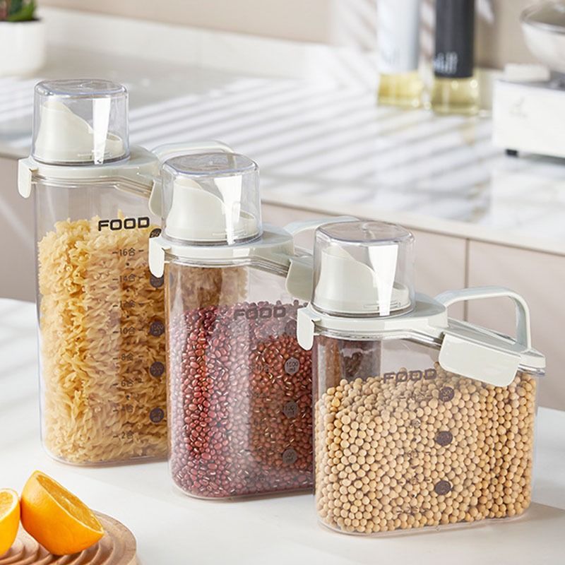Food Storage Dispenser - Airtight Cereal Storage Container, 1600/2000/2800ml Grain