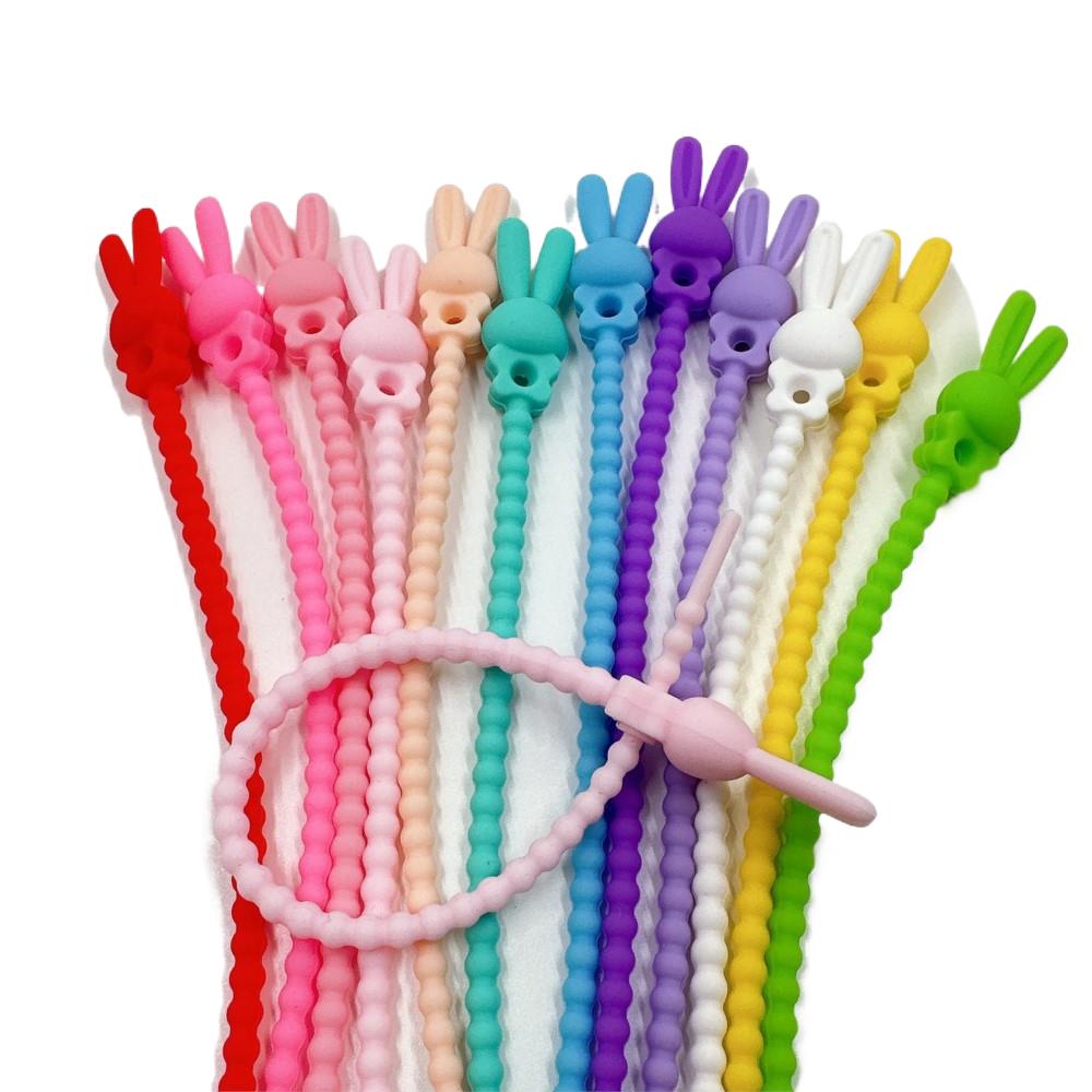 Food Storage Bag Organizer - 10Pcs Flower Star Silicone Cable Organizer