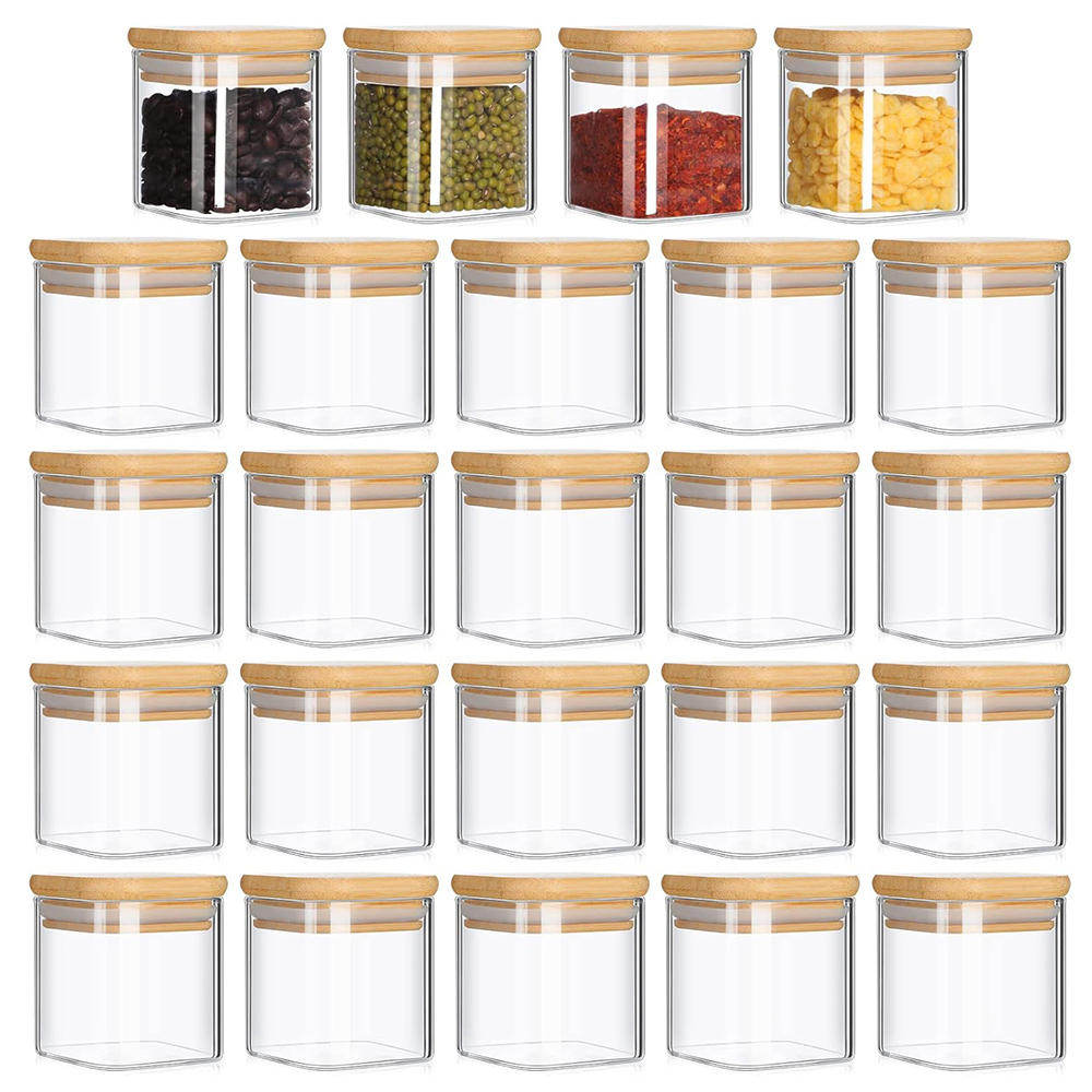 4oz 6Packs Glass Jars Set with - огляд і ціна Food Storage Set Glass