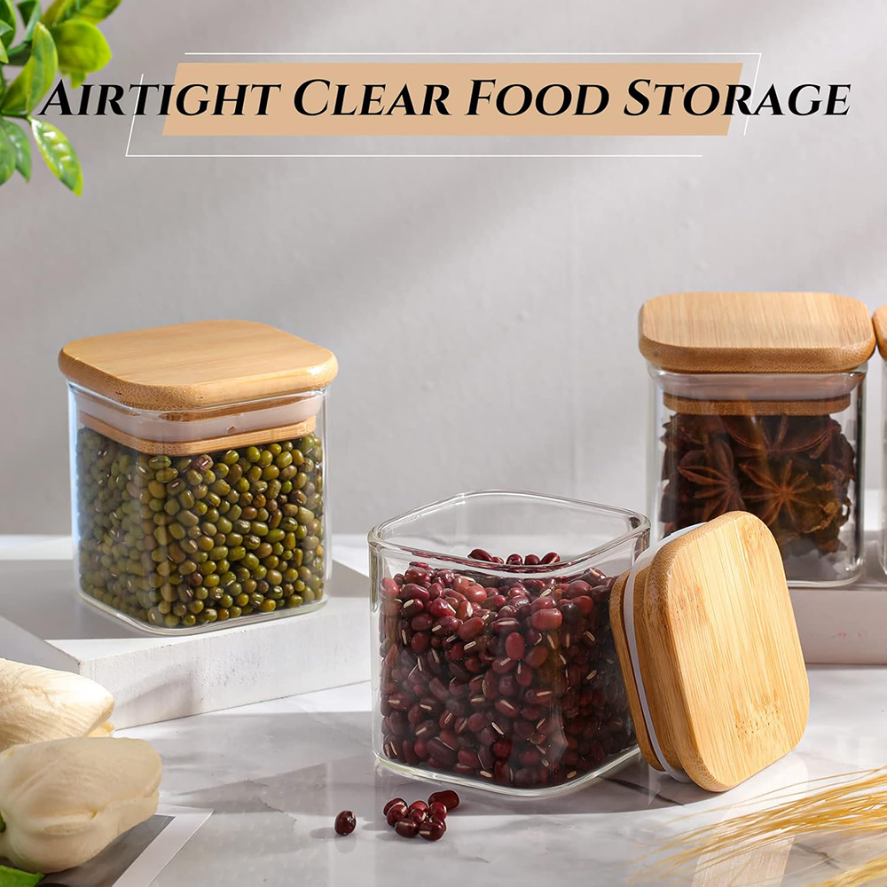 4oz 6Packs Glass Jars Set with - огляд і ціна Food Storage Set Glass