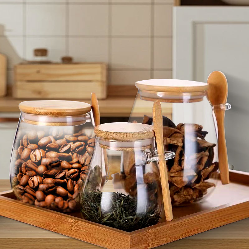 34oz sealed glass jar with spo - огляд і ціна Food Storage Set Glass