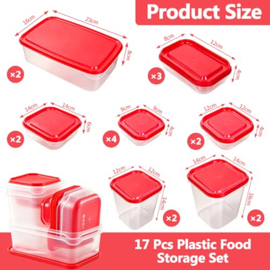 17Pcs Plastic Food Storage Set - огляд і ціна Food Storage Meals