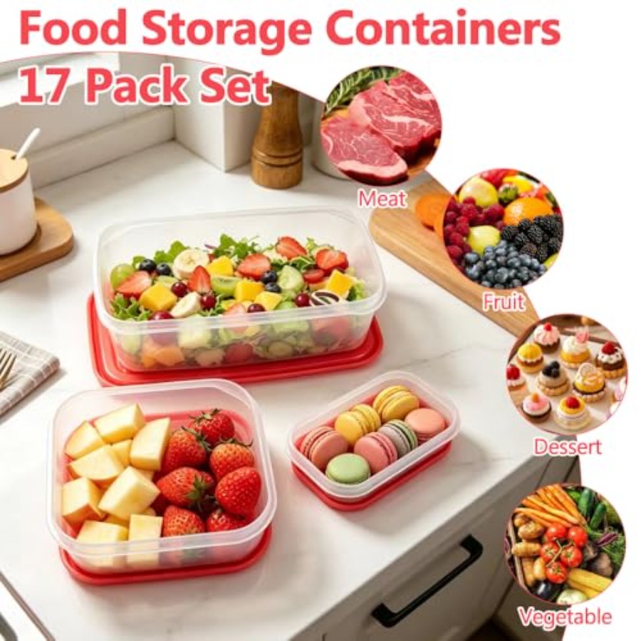 17Pcs Plastic Food Storage Set - огляд і ціна Food Storage Meals