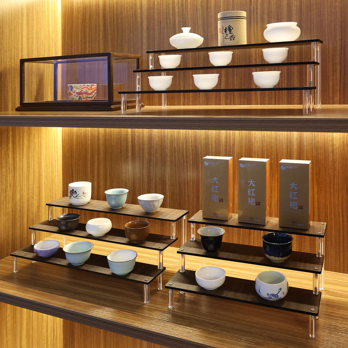 Solid Wood Tiered Display Stan - огляд і ціна Food Storage Building