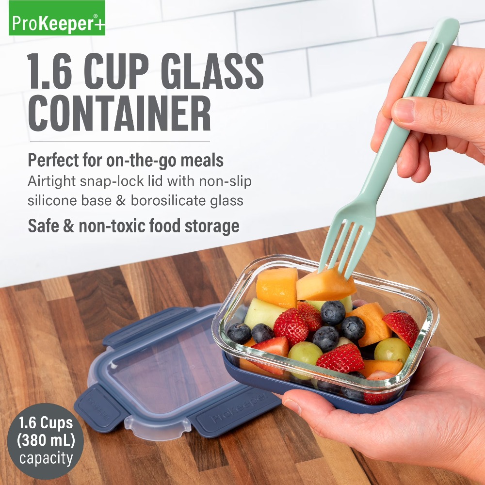 2 Pack 1.6 Cup Glass Food Stor - огляд і ціна Food Storage In Pantry