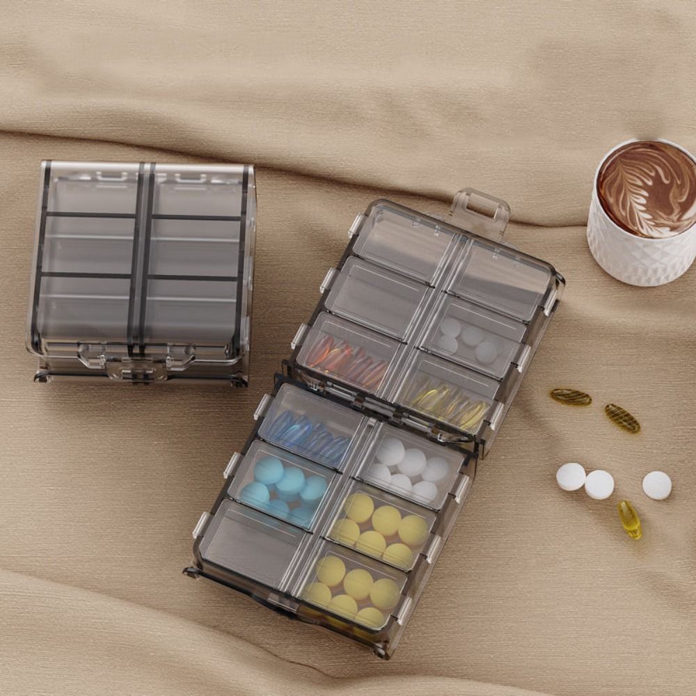 12 Grids Pill Dispenser Box Do - огляд і ціна Xxl Food Storage Container