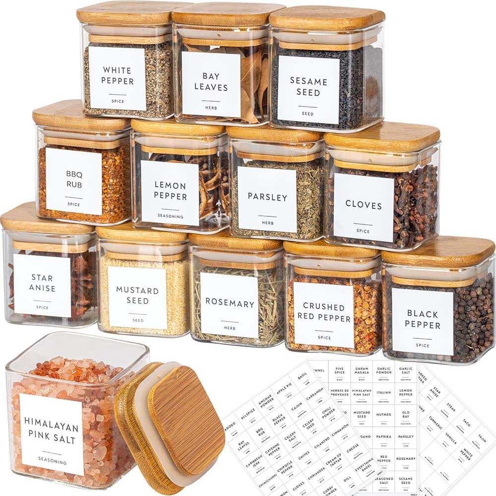 5oz Glass Jars Set with Spice  - огляд і ціна Food Storage Set Glass