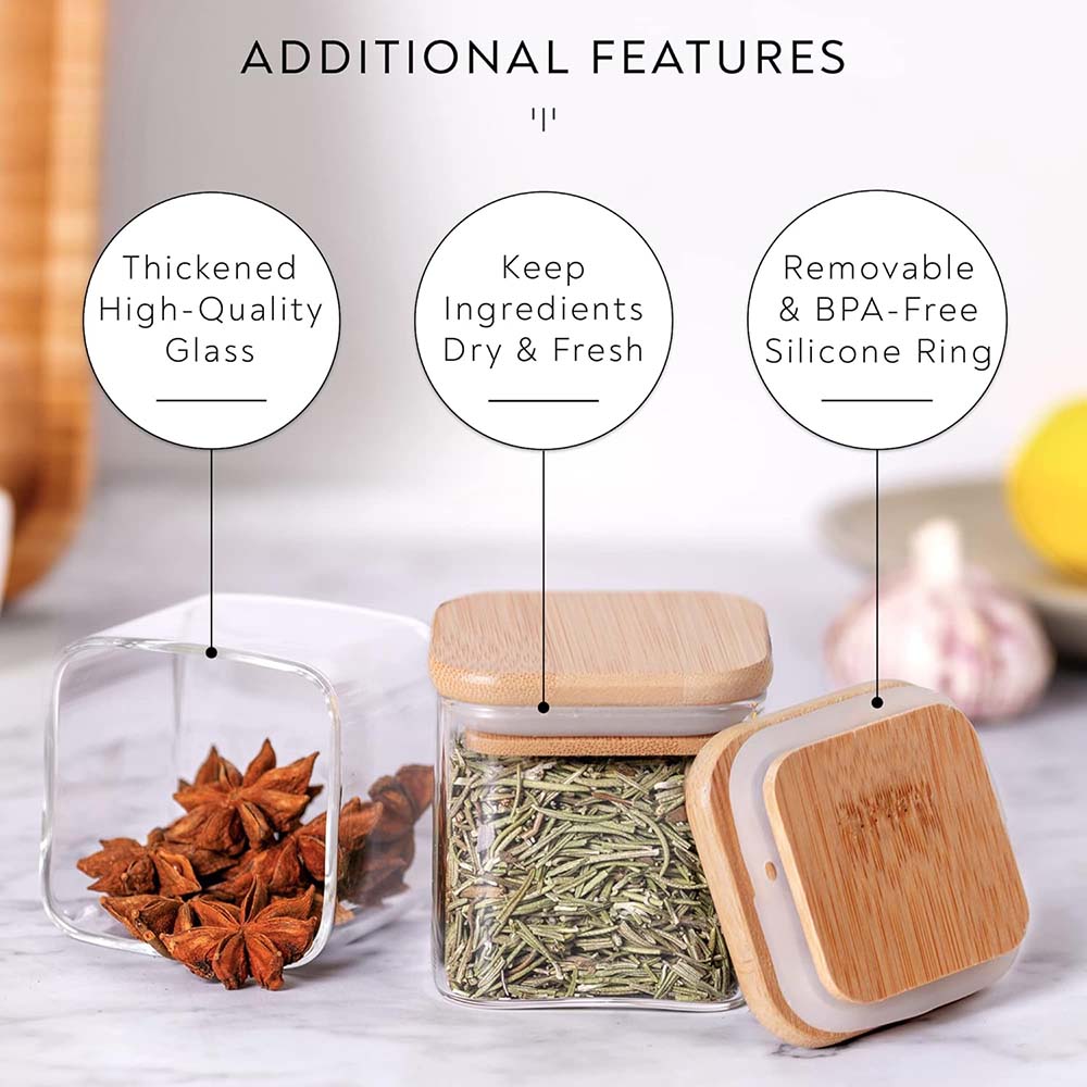 5oz Glass Jars Set with Spice  - огляд і ціна Food Storage Set Glass