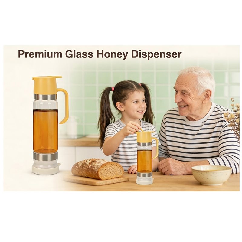 No Drip Honey Dispenser 350Ml  - огляд і ціна Food Storage Glass Box