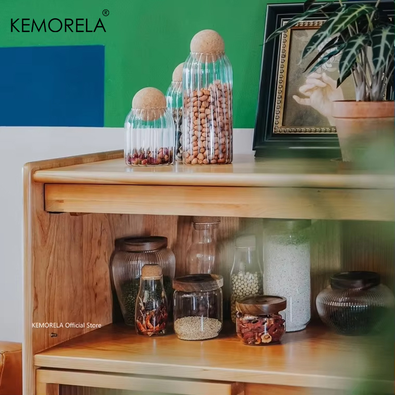 Wood Lid Glass Airtight Canist - огляд і ціна Food Storage Jars With Lids