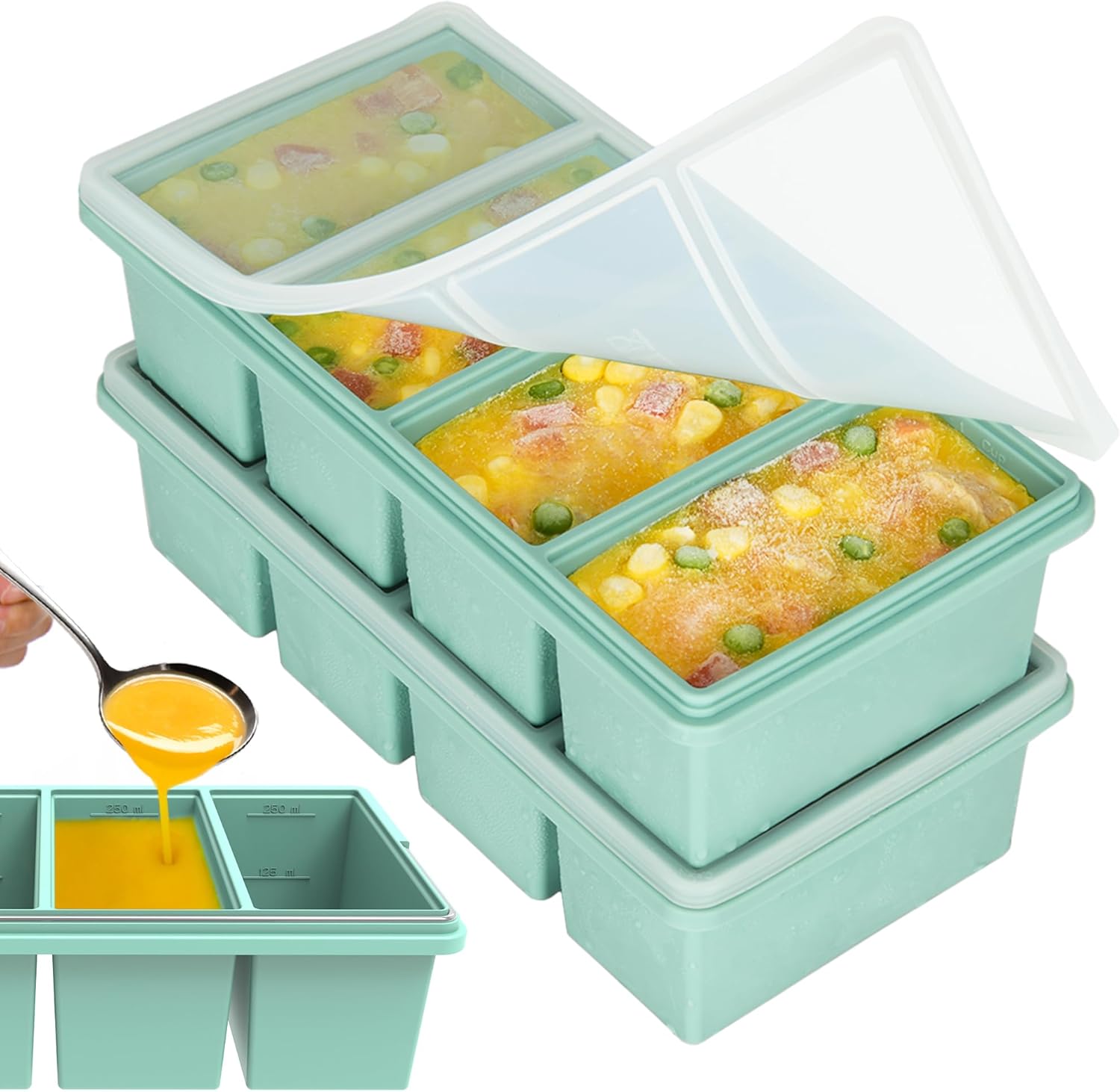 Silicone Ice Tray Mold 250ml 5 - огляд і ціна Xxl Food Storage Container