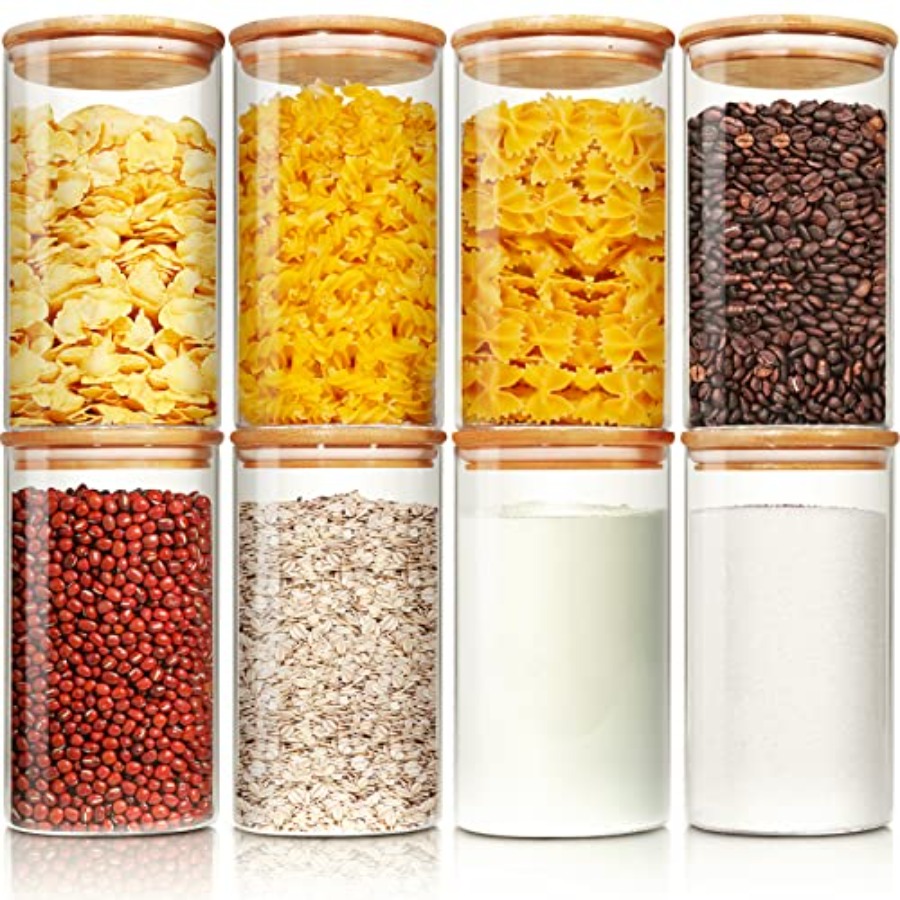 Glass Jars with Bamboo Lids 28 - огляд і ціна Food Storage Set Glass