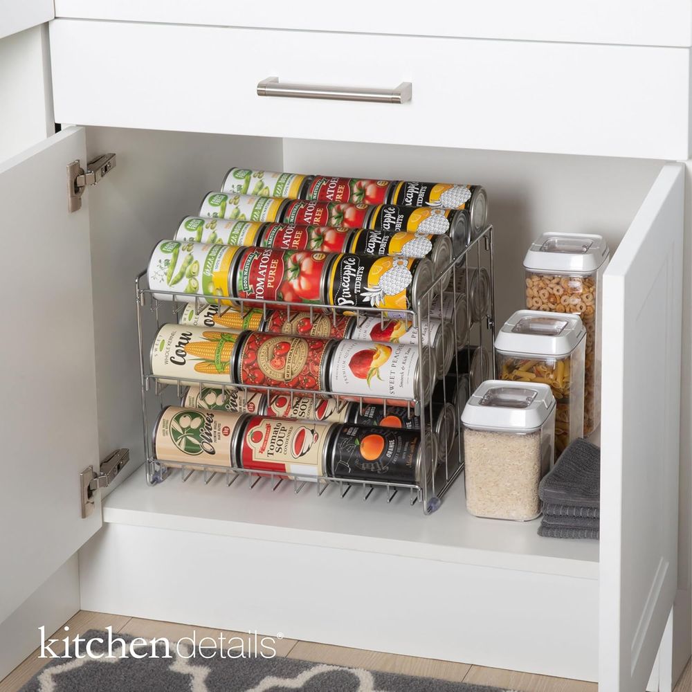 3 Tier Can Organizer | Chrome  - огляд і ціна Food Storage In Pantry