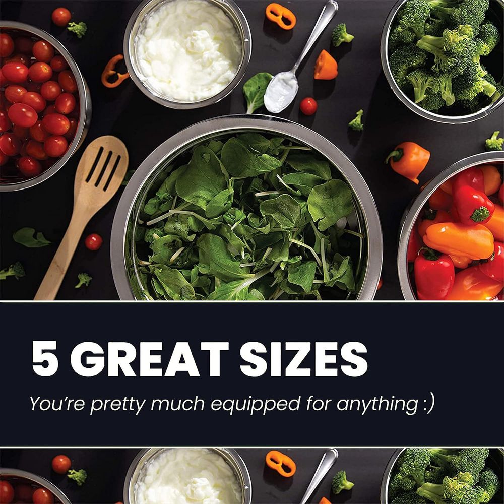 5-Piece Mixing Bowls Set, Meal - огляд і ціна Food Storage 4 Quart