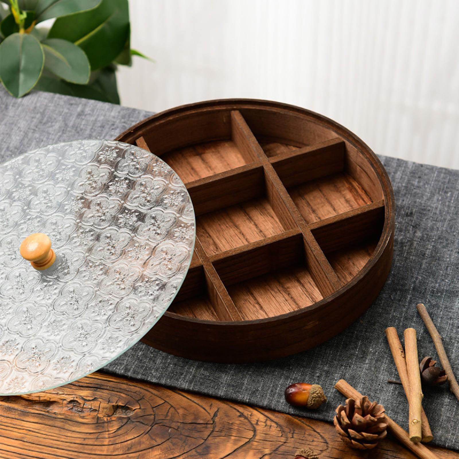 Wooden Glass Serving Bowl with - огляд і ціна Food Storage Glass Box