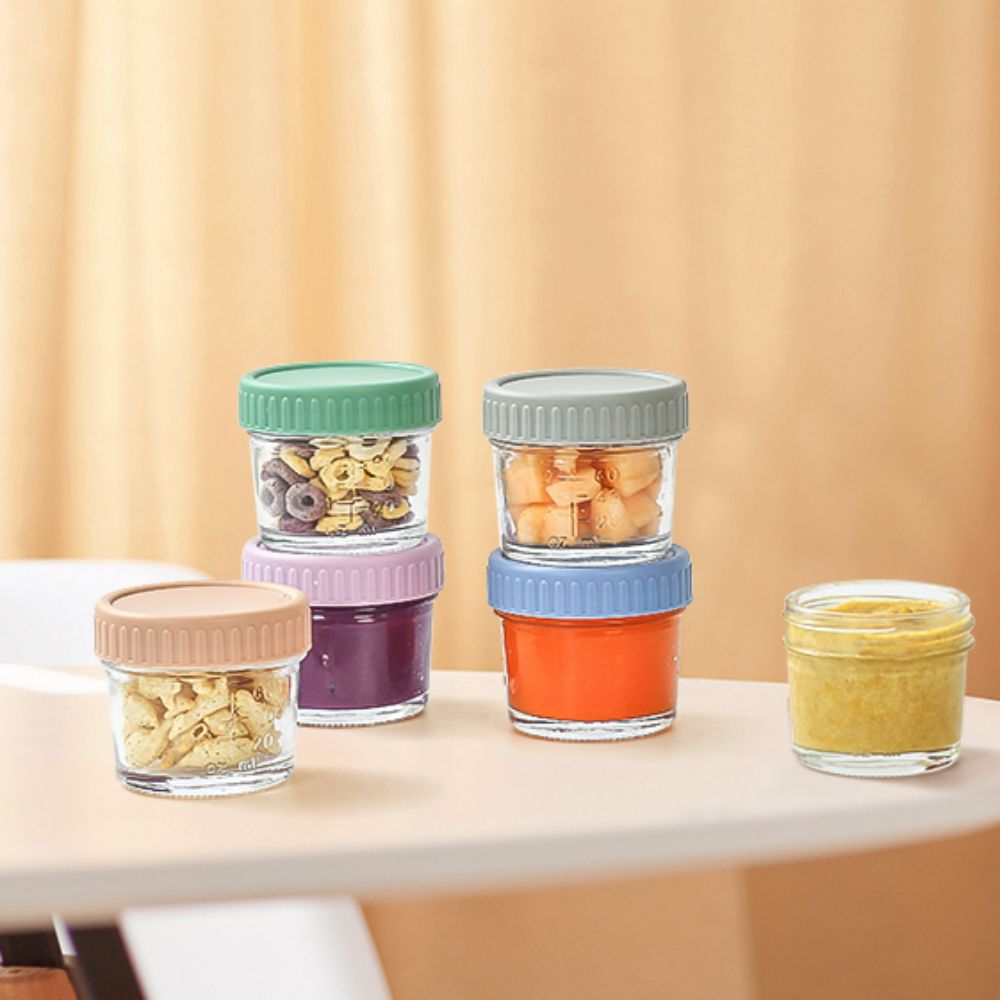 6pcs Glass Baby Food Jar Reusa - огляд і ціна Food Storage Glass Box