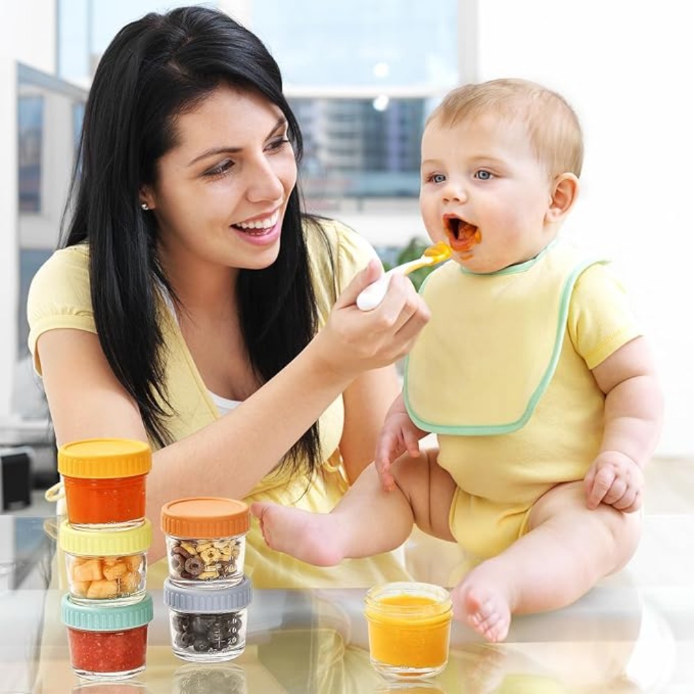 6pcs Glass Baby Food Jar Reusa - огляд і ціна Food Storage Glass Box