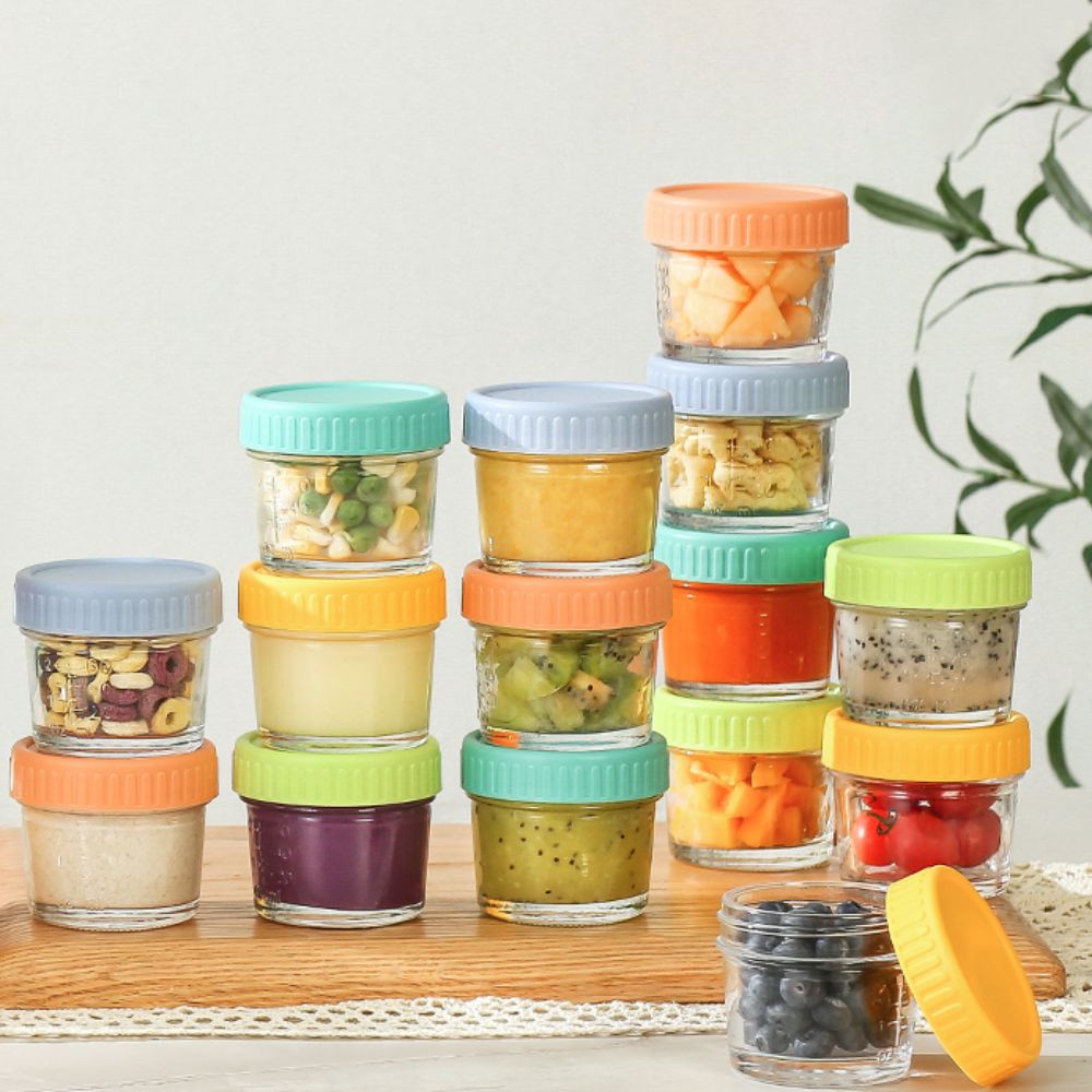 6pcs Glass Baby Food Jar Reusa - огляд і ціна Food Storage Glass Box