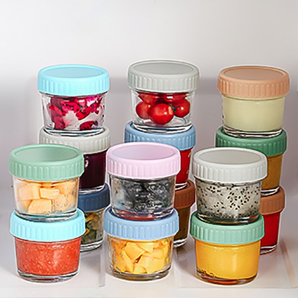 6pcs Glass Baby Food Jar Reusa - огляд і ціна Food Storage Glass Box
