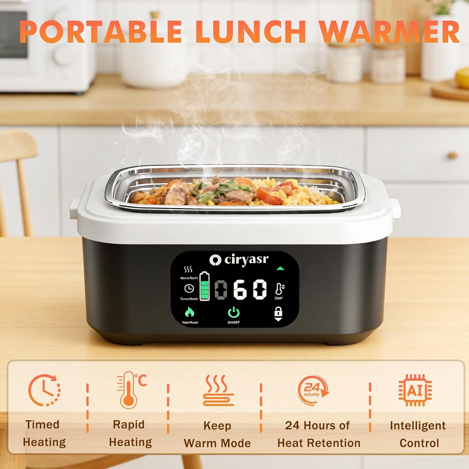 Powerful Electric Lunch Box, 1 - огляд і ціна Food Storage Bag Organizer