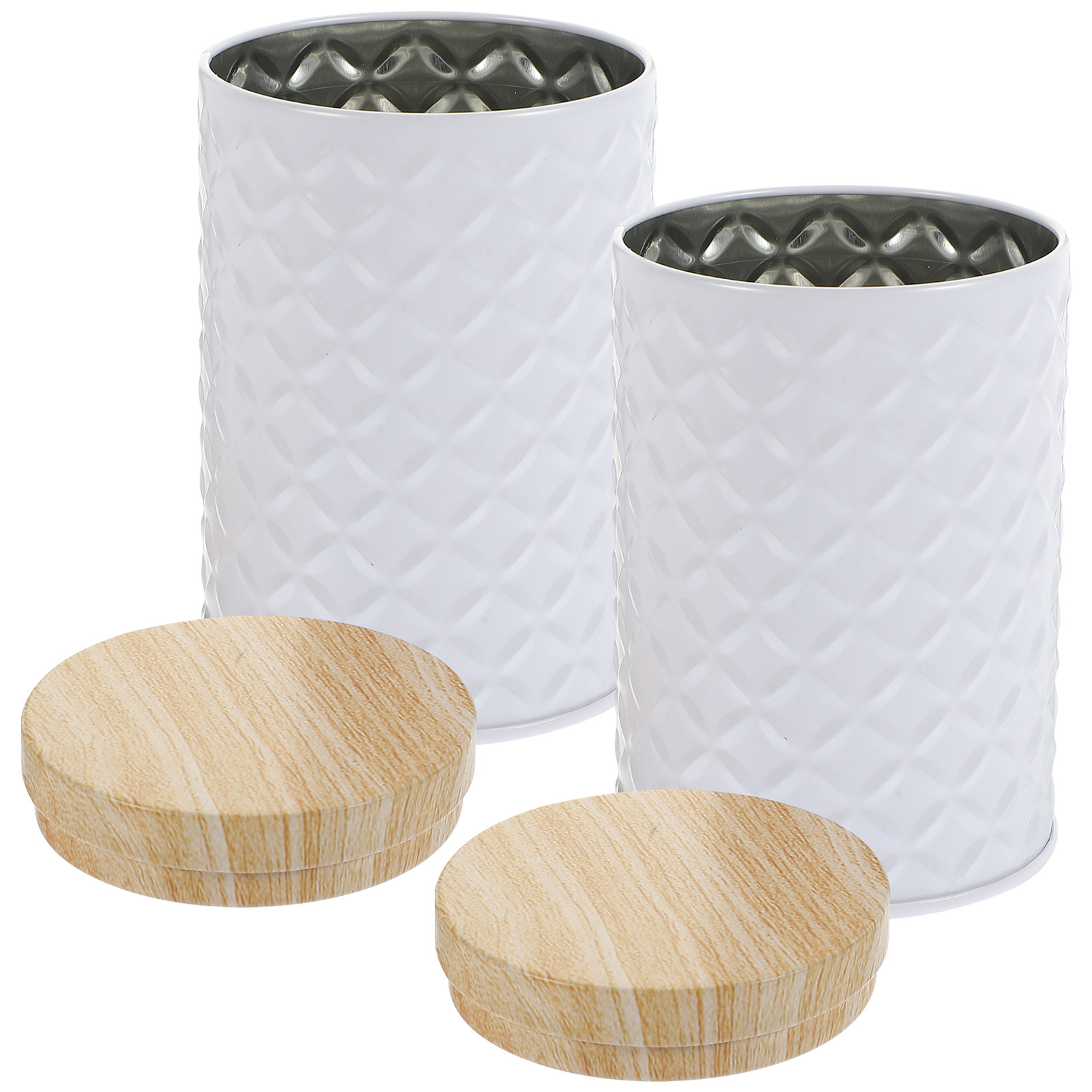2Pcs Food Grade Tinplate Stora - огляд і ціна Food Storage Jars Airtight