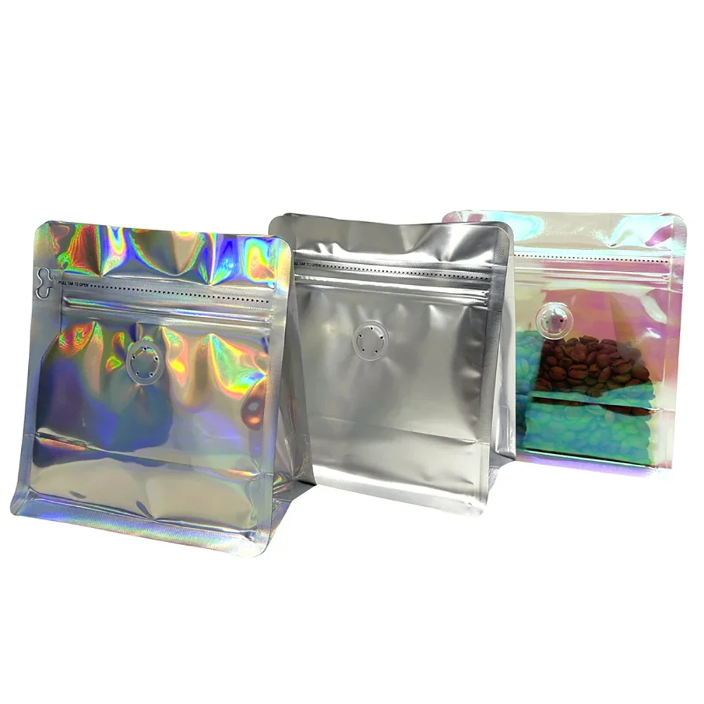 100pcs Pink Rainbow Laser Holo - огляд і ціна Food Storage Mylar Bags