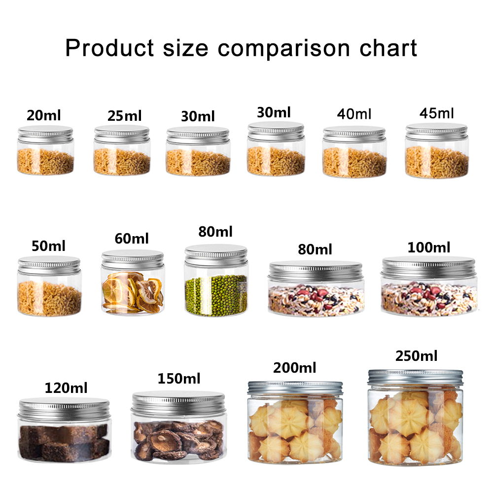 1-10Pcs 20/25/30/40/45-250ml S - огляд і ціна Food Storage Jars With Lids