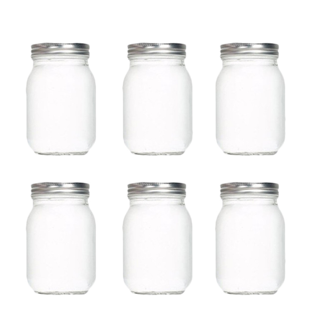 6Pcs Transparent Round Glass J - огляд і ціна Food Storage Jars Airtight