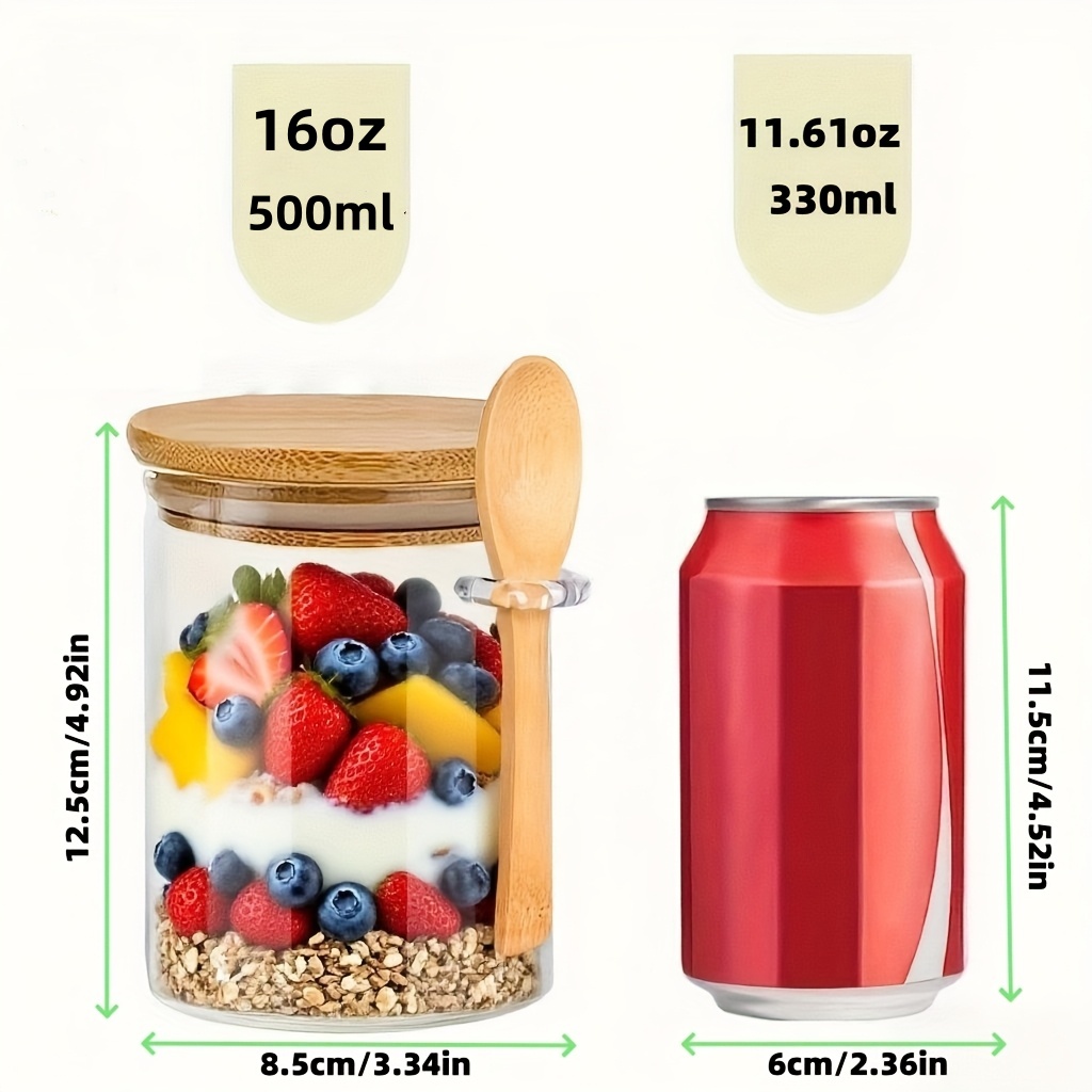 1/2/4/8Pcs Oatmeal Glass Cup S - огляд і ціна Food Storage Glass Box