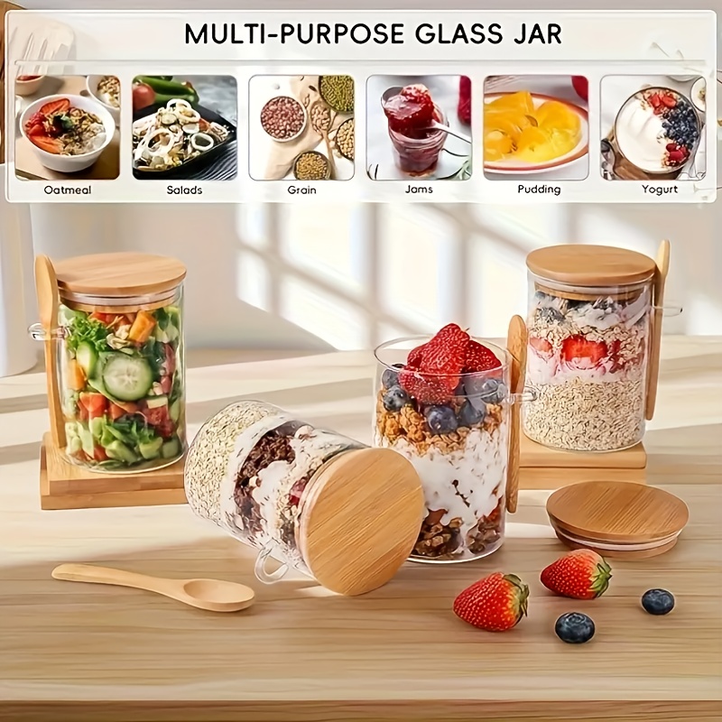 1/2/4/8Pcs Oatmeal Glass Cup S - огляд і ціна Food Storage Glass Box
