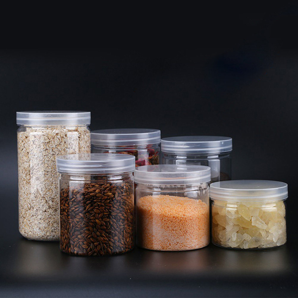 10Pcs Clear High-Grade Plastic - огляд і ціна Food Storage Jars With Lids