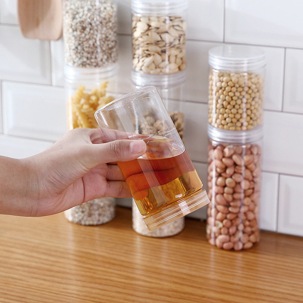 10Pcs Clear High-Grade Plastic - огляд і ціна Food Storage Jars With Lids