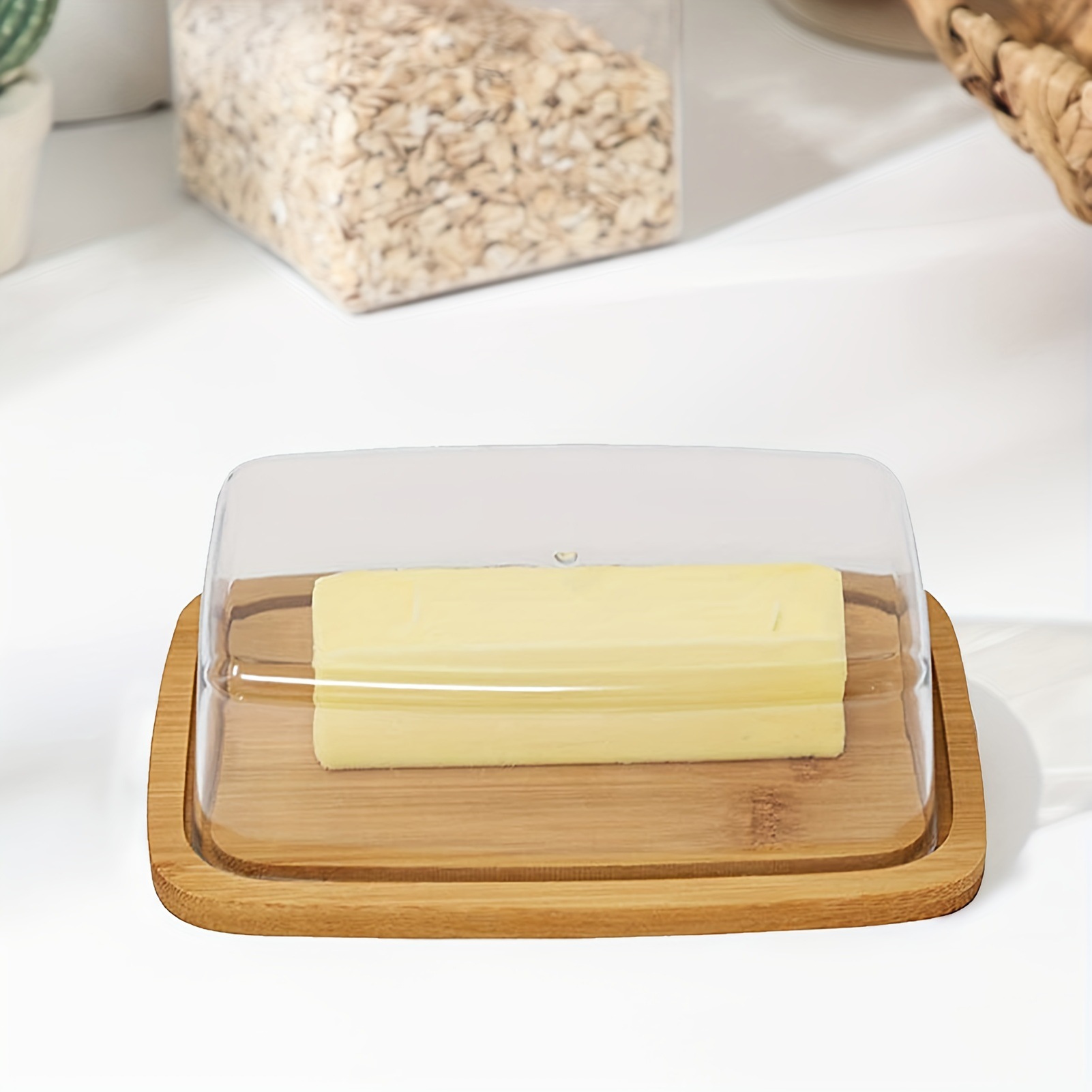 Bamboo Butter Dish Rectangular - огляд і ціна Food Storage Glass Box