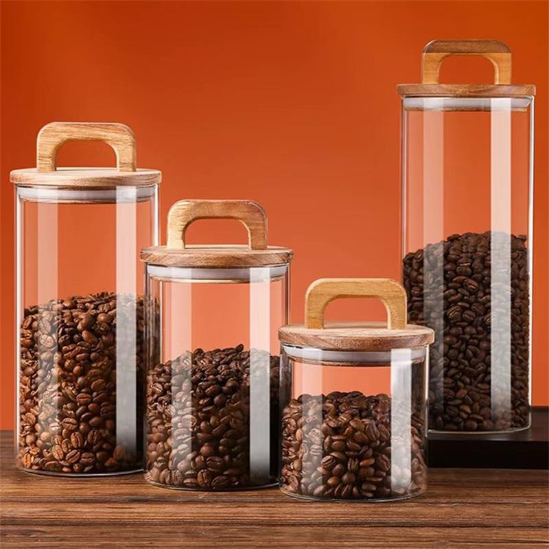 Clear Glass Jar with Bamboo Li - огляд і ціна Food Storage Glass Box