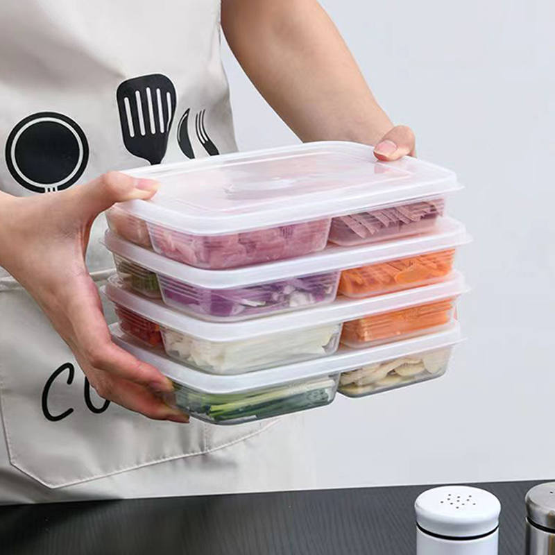 New【4 Grids Plastic Storage Bo - огляд і ціна Food Storage Meals