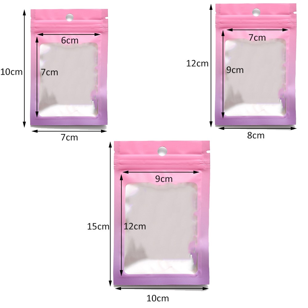 50pcs Gradient Bags Resealable - огляд і ціна Food Storage Mylar Bags