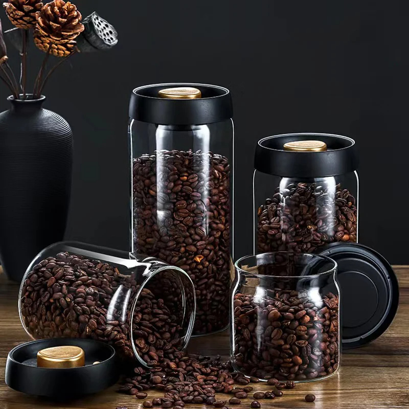 Coffee beans vacuum sealed jar - огляд і ціна Food Storage Set Glass