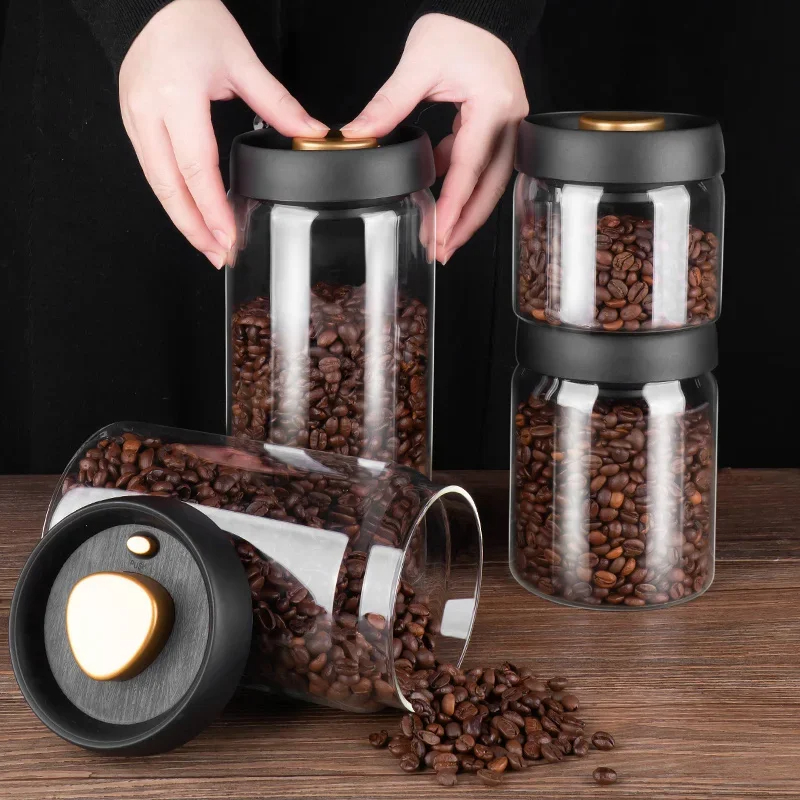 Coffee beans vacuum sealed jar - огляд і ціна Food Storage Set Glass