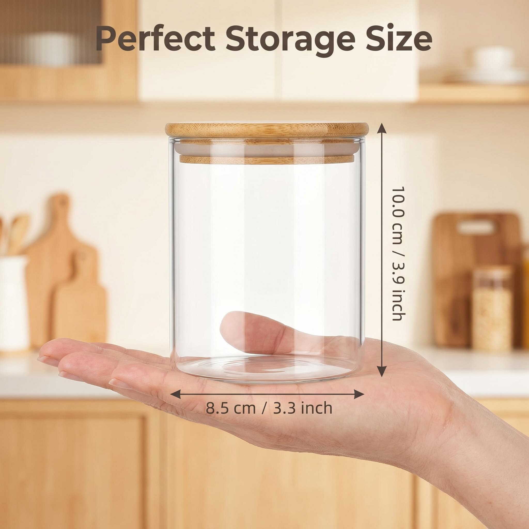 9 Pieces Clear Glass Storage C - огляд і ціна Food Storage In Pantry